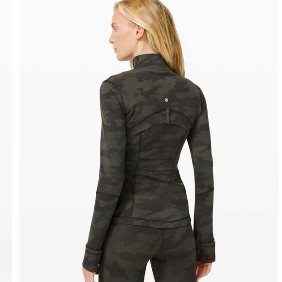 Lululemon Define Jacket Heritage 365 Camo Dark Olive Multi - Sz 10 - Picture 2 of 7